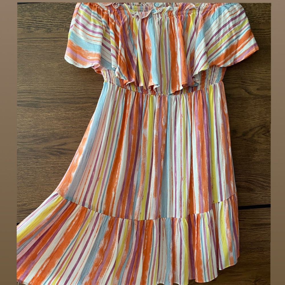 LUSH Color Block Stripe Dress - Medium